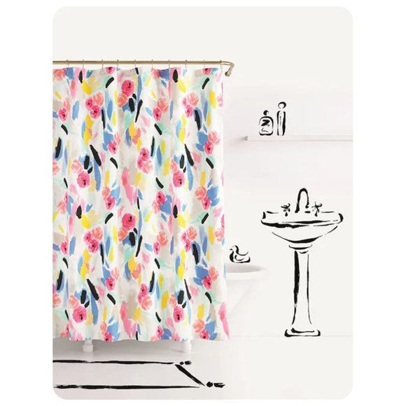 kate spade Other - Kate Spade New York Paintball Floral Watercolor Painted Shower